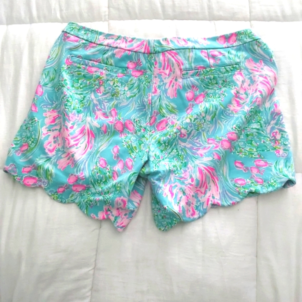 Lilly Pulitzer 6" Buttercup Knit Stretch Shorts 14 - Picture 3 of 4
